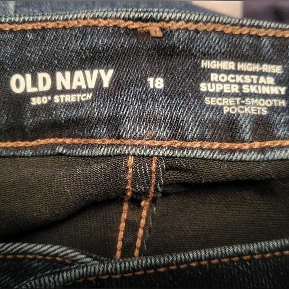 Old Navy Black and Blue Jeans Bundle- 3 Pack Size 18 - Picture 4 of 4